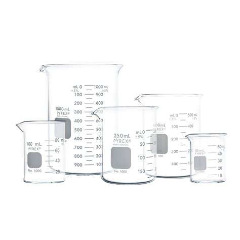 1000 Pack Pyrex® Assortment Pack Of Griffin Low Form Beakers Graduated Corning