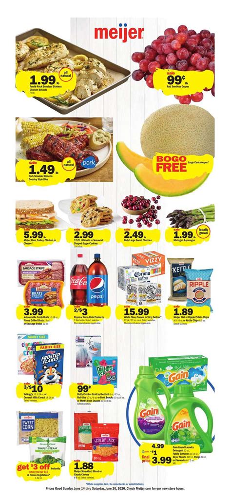 Check food 4 less weekly ad, then use food 4 less coupons for helping save some dollars. Meijer Weekly Ad Jun 14 - 20, 2020 - WeeklyAds2