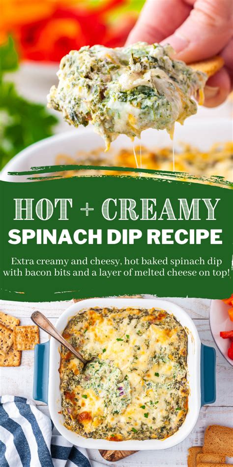 Easy Hot Spinach Dip Recipe A Creamy Baked Spinach Dip With Cheese