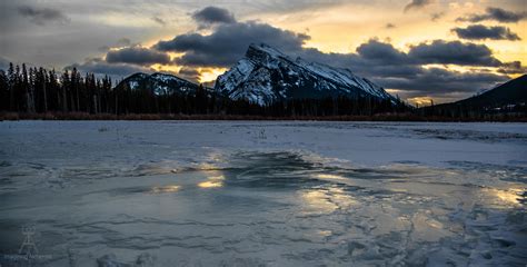 Another Shot Of The Frozen Vermillion Lakes Banff This Winter Os