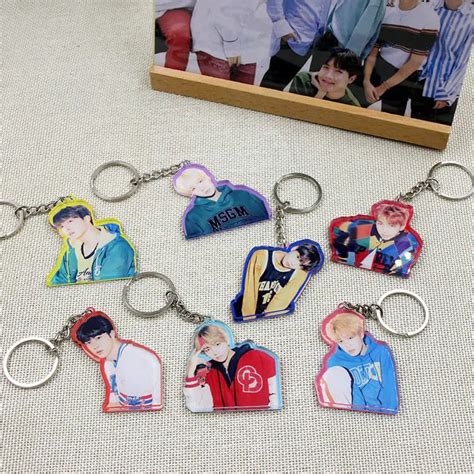 Kpop Bts Keyring Bangtan Boys Key Chain Love Yourself Acrylic Suga V