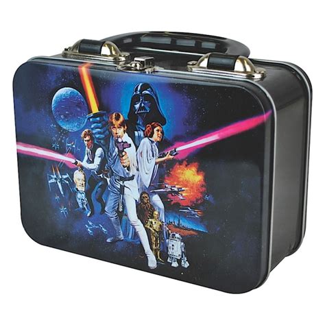 New Star Wars New Hope Tin Tote Lunch Box Retro C3po R2d2 Vader Metal
