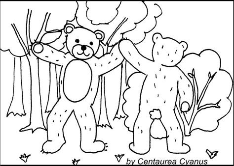 free coloring page by centaurea cyanus dancing bears two little bear