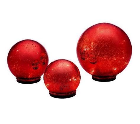 Lighted Glass Spheres Qvc Valerie Parr Hill Collection Grey And Red