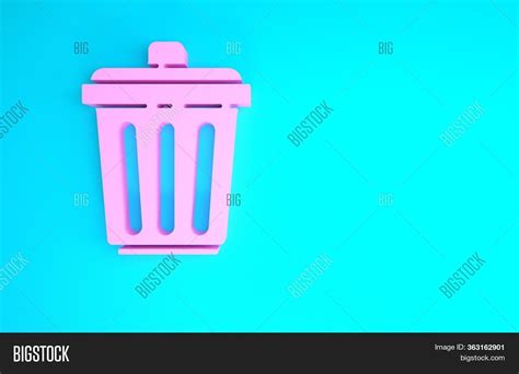Pink Trash Can Icon Image And Photo Free Trial Bigstock