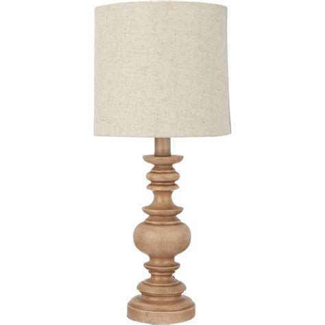 Mainstays Traditional Brown Washed Wood Table Lamp