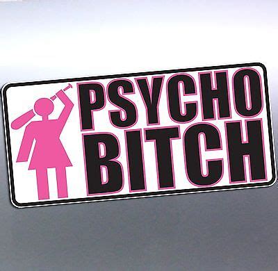Psycho Bitch Holding Baseball Bat Funny Crazy Car Vinyl Sticker X Mm X Wd Ebay