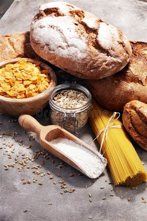 Whole Grain Products With Complex Carbohydrates Stock Photo Image Of