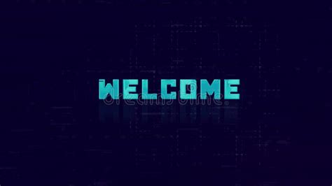 Welcome Glitch Effect Text Digital Tv Distortion 4k Loop Animation