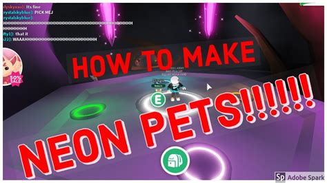 How To Make Neon Pets In Adopt Me Youtube