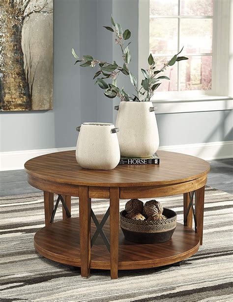 Signature Design By Ashley T Emilander Coffee Table Light Brown