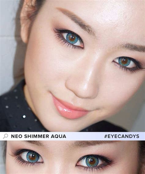 Buy Neo Shimmer Aqua Colored Contacts Eyecandys