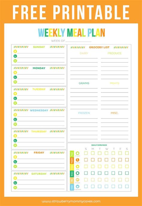 Free Printable Menu Planners | Meal planner printable, Menu planner