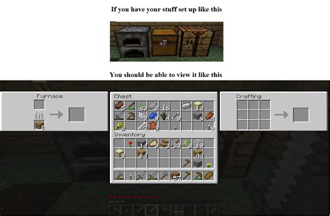 Minecraft Inventory Menu Chest Furnace Crafting Table Craft