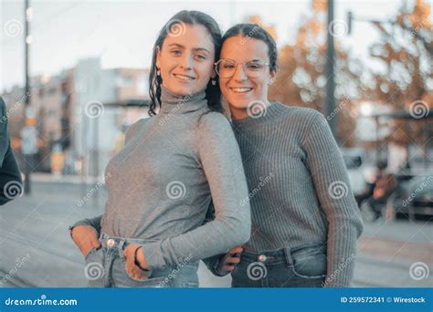 Closeup Shot Of Two Spanish Girls Looking Into The Camera Stock Image Image Of People Season