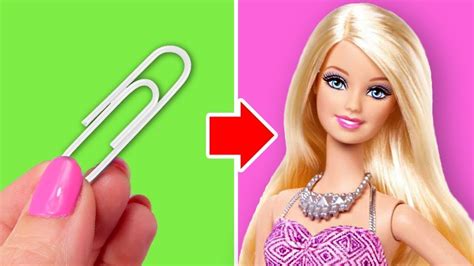 12 Diy Barbie Hacks Miniature Makeup Clothes Dresses And More Youtube