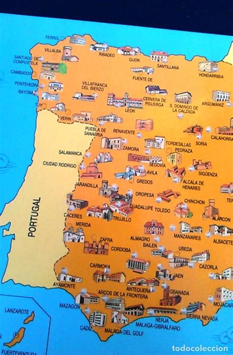 Lámina Mapa Paradores De Turismo De España1991 Comprar Documentos