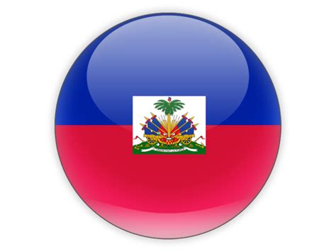 Round Icon Illustration Of Flag Of Haiti