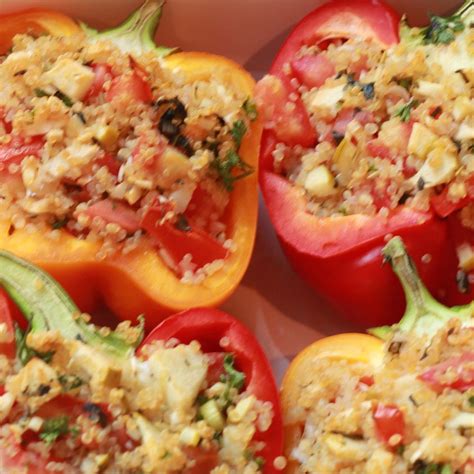 Vegetarian Stuffed Red Bell Peppers Allrecipes