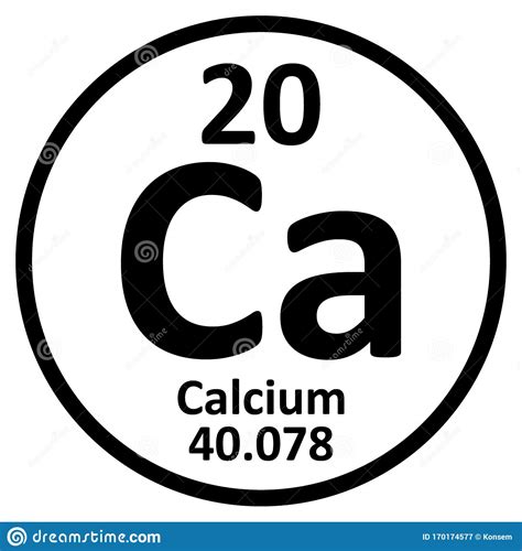 Periodic Table Element Calcium Icon Stock Illustration Illustration