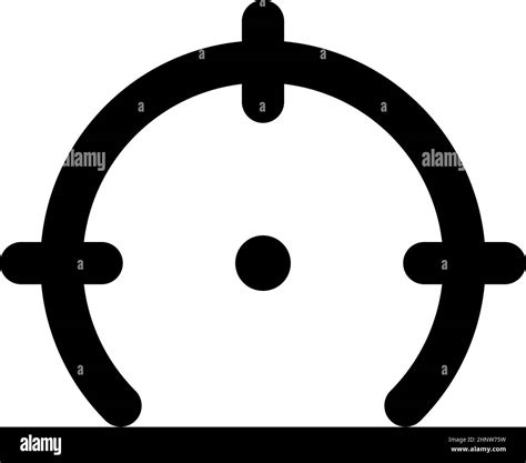 Crosshair Target Mark Reticule Icon Symbol Stock Vector