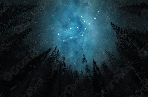Constellation Virgo Night Sky Stars Horoscope Stock Photo 716039