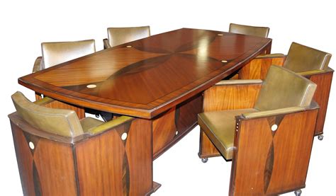 Art Deco Dining Set Table And Chairs Boardrooom Suite