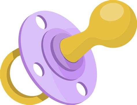 Baby Pacifier Clipart Design Illustration 9354898 Png