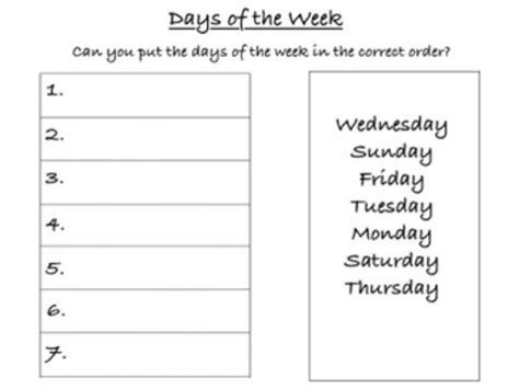 283 Days Of The Week English Esl Worksheets Pdf And Doc Worksheets Library