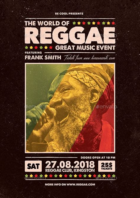 reggae flyer poster concert poster design reggae music posters reggae