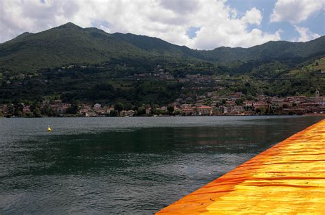 Christos The Floating Piers Lake Iseo With The Orange Walkway Italy