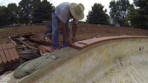 install tile  coping   pool remodel youtube