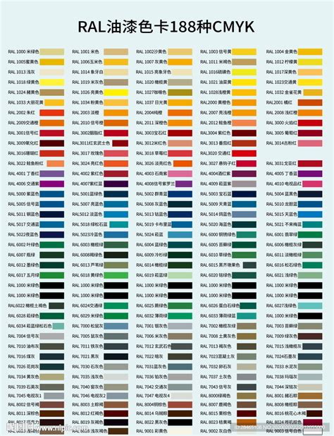 Ral色卡中文颜色对照表ai格设计图广告设计广告设计设计图库昵图网