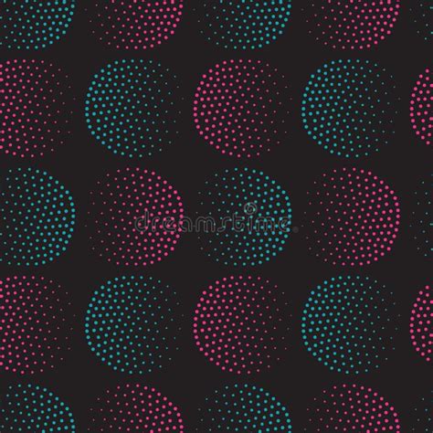 Vector Geometric Seamless Pattern Repeating Abstract Circles Stock