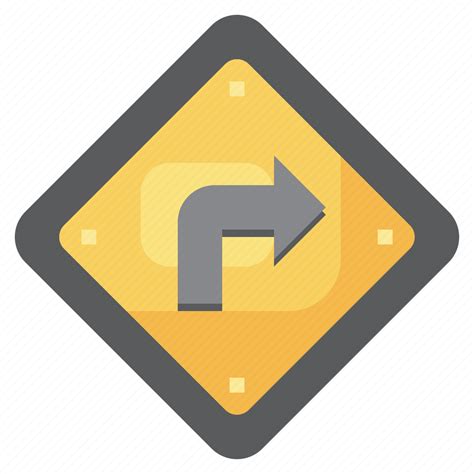 Right Turn Road Signs Traffic Sign Regulation Icon Download On