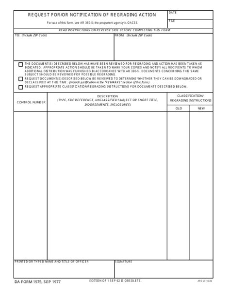 Da Form 1575 Fill Out Sign Online And Download Fillable Pdf