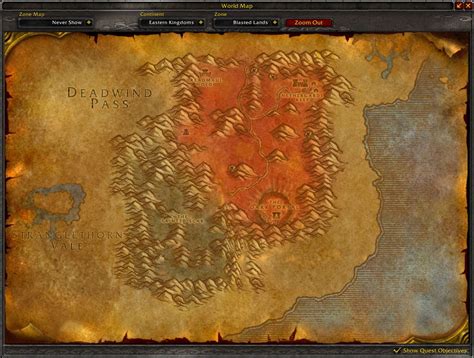 Blasted Lands Map Wow Screenshot
