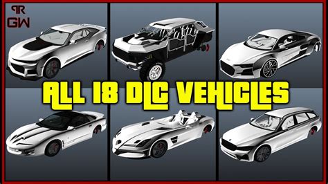 All 18 Dlc Cars Un Released Drip Feed Vehicles The Criminal