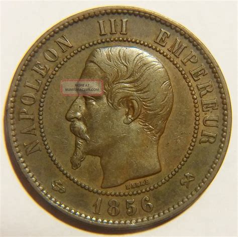 Rare 1856 B France 10 Centimes Km 771 2 Very Fine