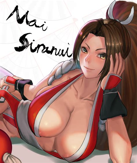 Mayrel Shiranui Mai Fatal Fury The King Of Fighters Absurdres Highres 1girl Areola