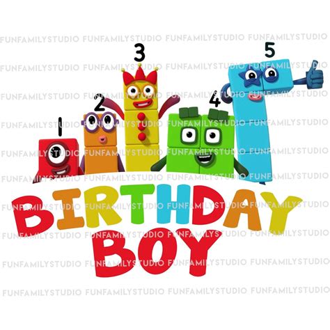 Numberblocks Birthday Boy Design Boy Birthday Printable File Etsy