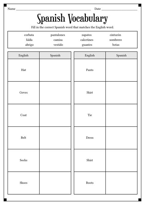 17 Best Images Of A Personal In Spanish Worksheet Pinterest Spanish