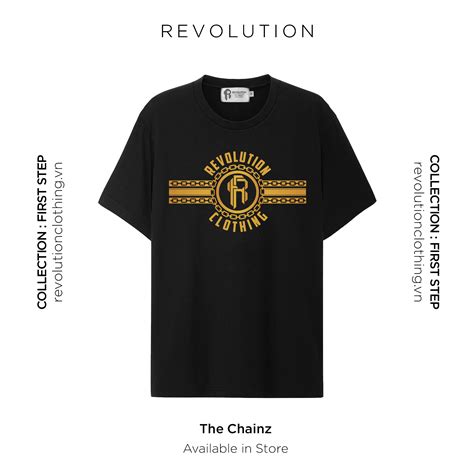 Revolution Gold Chainz T Shirt Oversize Fit Revolution Clothing