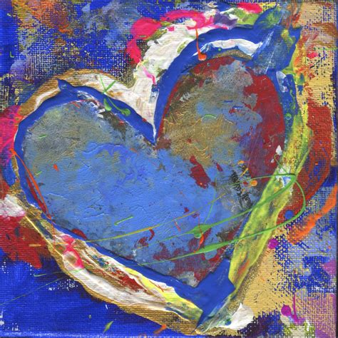 9 Original Art Original Abstract Acrylic Heart Painting 09 Etsy