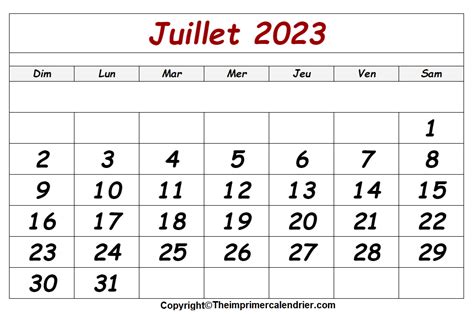 Calendrier Juillet 2023 Jours Fériés The Imprimer Calendrier