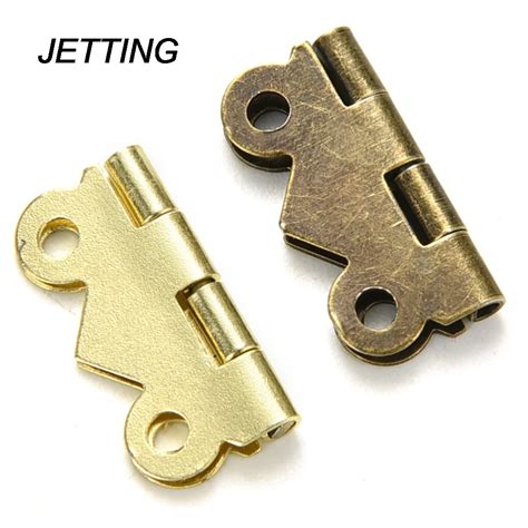 Jetting 10pcs 20mm X17mm Bronze Gold Silver Mini Butterfly Door Hinges