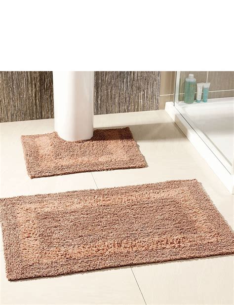 Homeideas 3 pieces bathroom rugs set grey, extra soft chenille bathroom mats set, absorbent plush shaggy bath rugs, non slip & machine washable bath rugs for bathroom, tub, shower. Reversible 2Pc Bath Mat Set - Home Bathroom | Chums