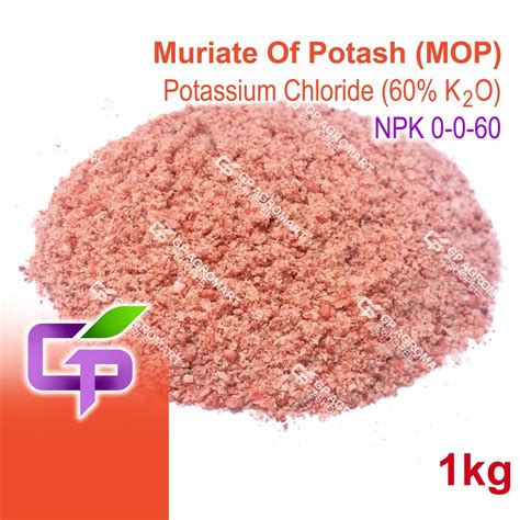 1kg Muriate Of Potash Mop Npk 0 0 60 60 K2o Potassium Chloride