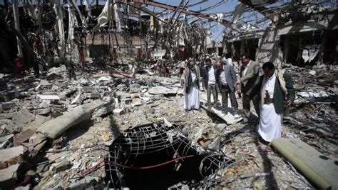 Yemen Conflict Saudis Blame Funeral Hall Bombing On Mistake Bbc News