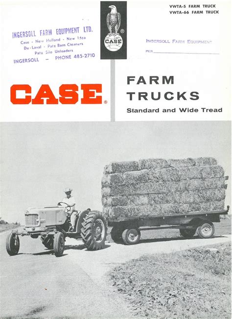 Case Farm Trucks Standard And Wide Tread Trailers Vwta S And Vwta 66 Brochure